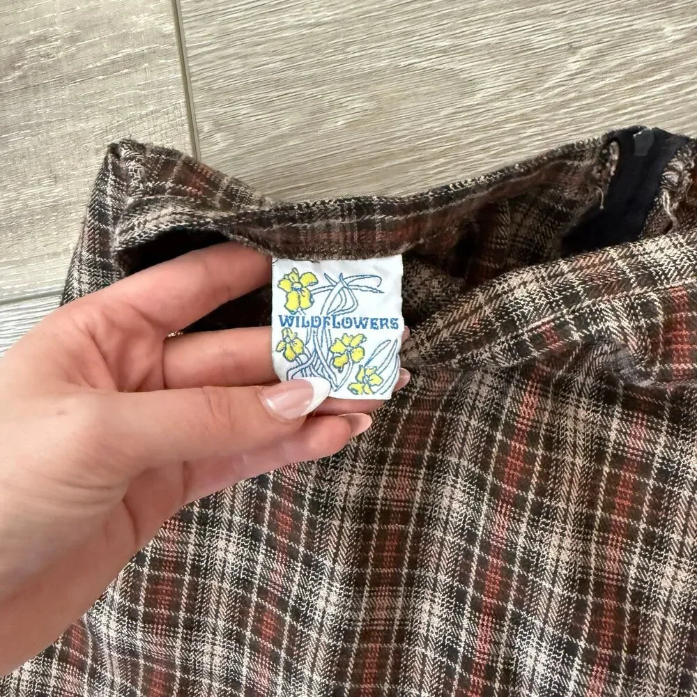 Wildflowers Plaid Mini Skirt